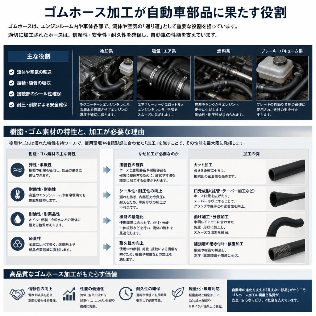 2. ゴムホース加工の重要性と特性