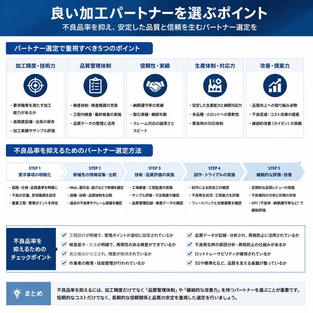 4. 加工パートナー選びのポイント