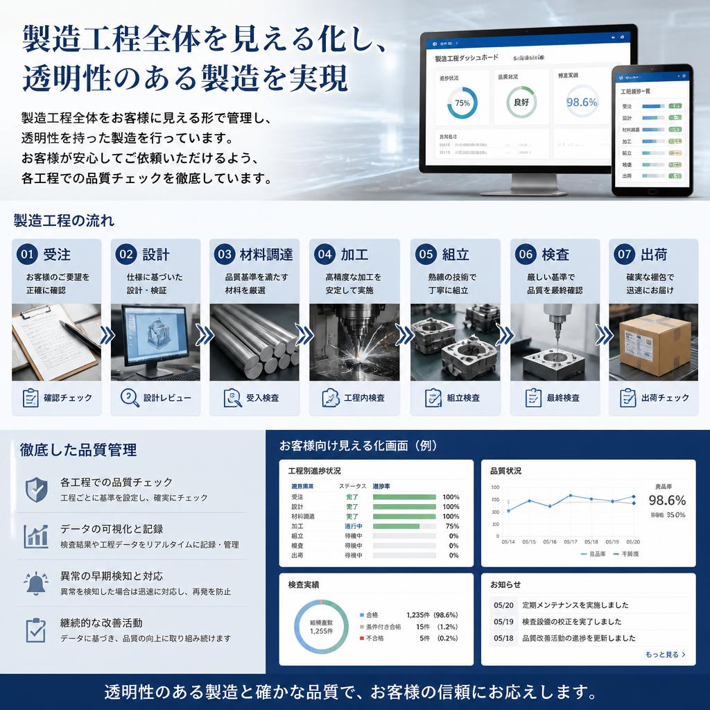 製造工程の透明性と信頼性